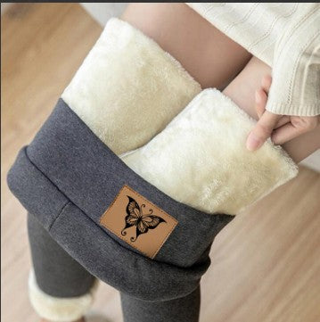 Cross-border exclusive for plus velvet padded kitten lamb velvet leggings women autumn and winter high-waist leggings warm pants 2019 winter