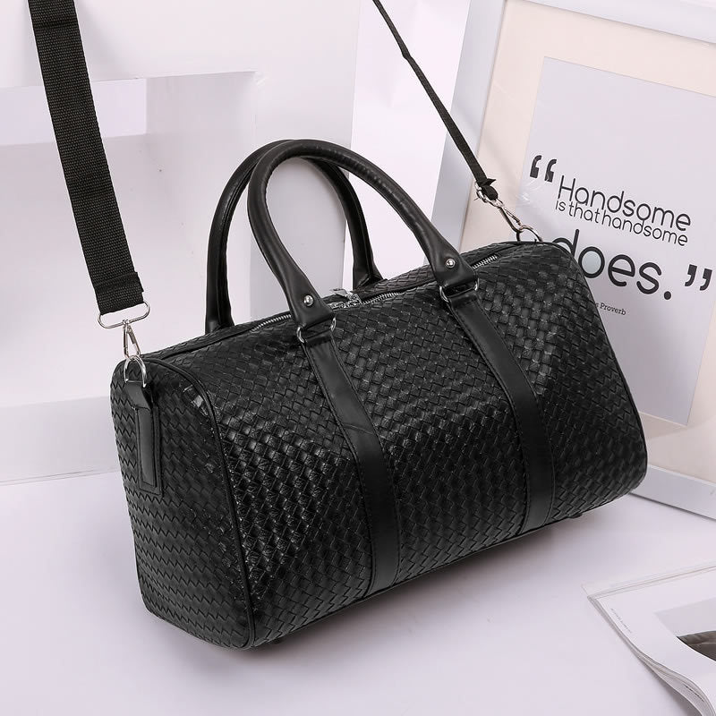 New woven mobile travel bag Large capacity men and women shoulder bag Travel bag black business travel bag