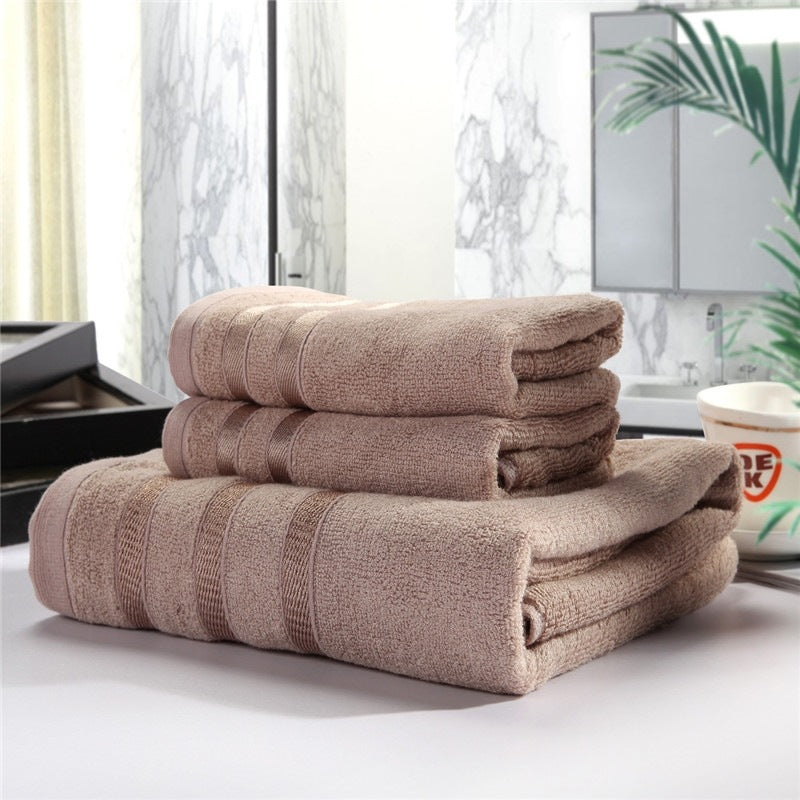 Factory Outlet Mozhu Bamboo Fiber Three-piece Bath Towel Set Towel Towel