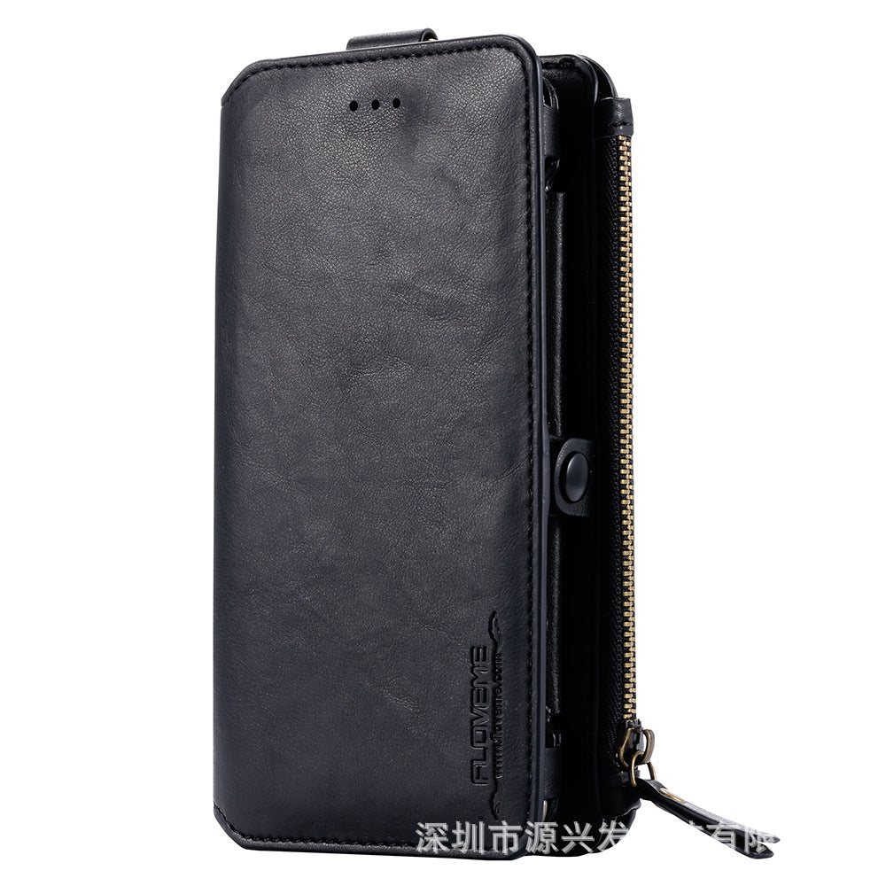 FLOVEME Luxury Retro Wallet Phone Case For iPhone 7 7 Plus XS MAX XR Leather Handbag Bag Cover for iPhone X 7 8 6s 5S Case Coque