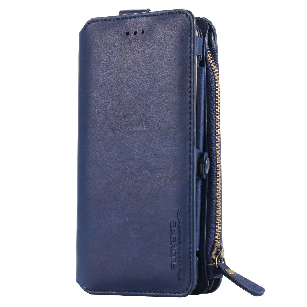 FLOVEME Luxury Retro Wallet Phone Case For iPhone 7 7 Plus XS MAX XR Leather Handbag Bag Cover for iPhone X 7 8 6s 5S Case Coque