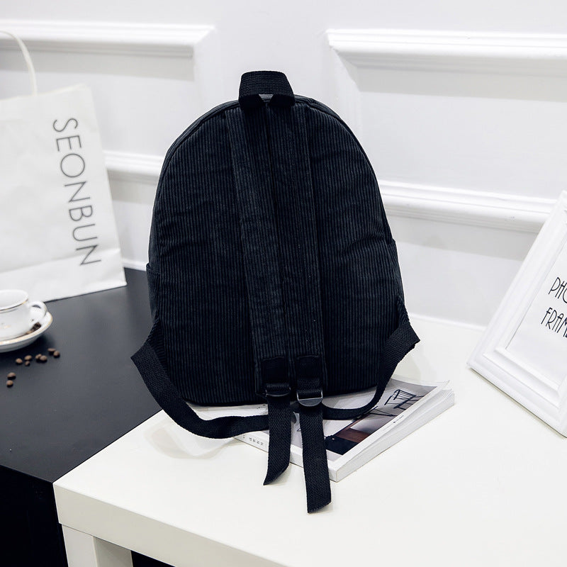 Explosion female bag early 2020 new corduroy shoulder bag fashion Korean student double backpack wholesale