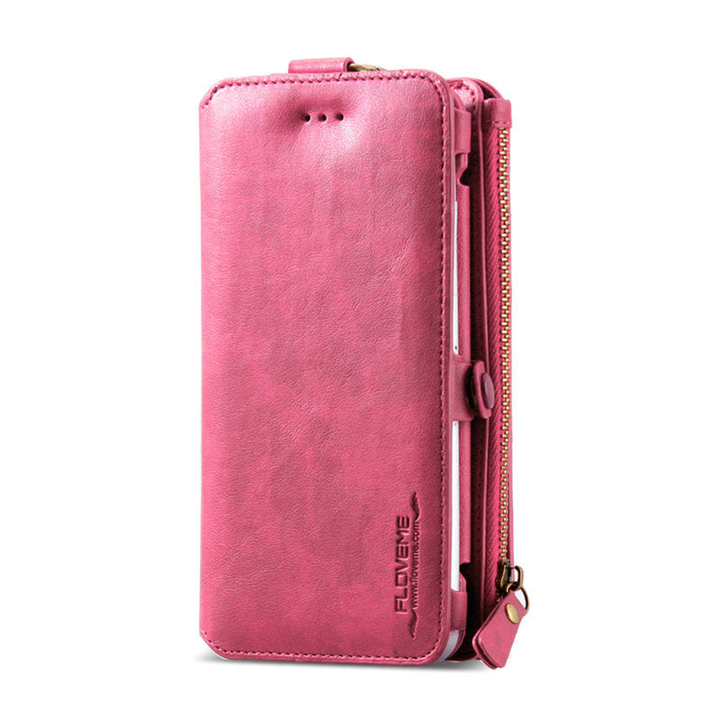 FLOVEME Luxury Retro Wallet Phone Case For iPhone 7 7 Plus XS MAX XR Leather Handbag Bag Cover for iPhone X 7 8 6s 5S Case Coque