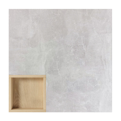 Coffee Table, Living Room Table, Side Table With Removable Storage Box, Concrete Gray And Wood Color, 72x72x30 Cm