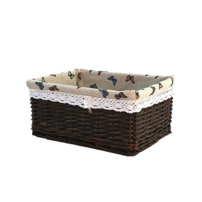 Wicker storage basket rattan storage basket kitchen finishing l household goods snacks miscellaneous goods dirty clothes basket manufacturers wholesale