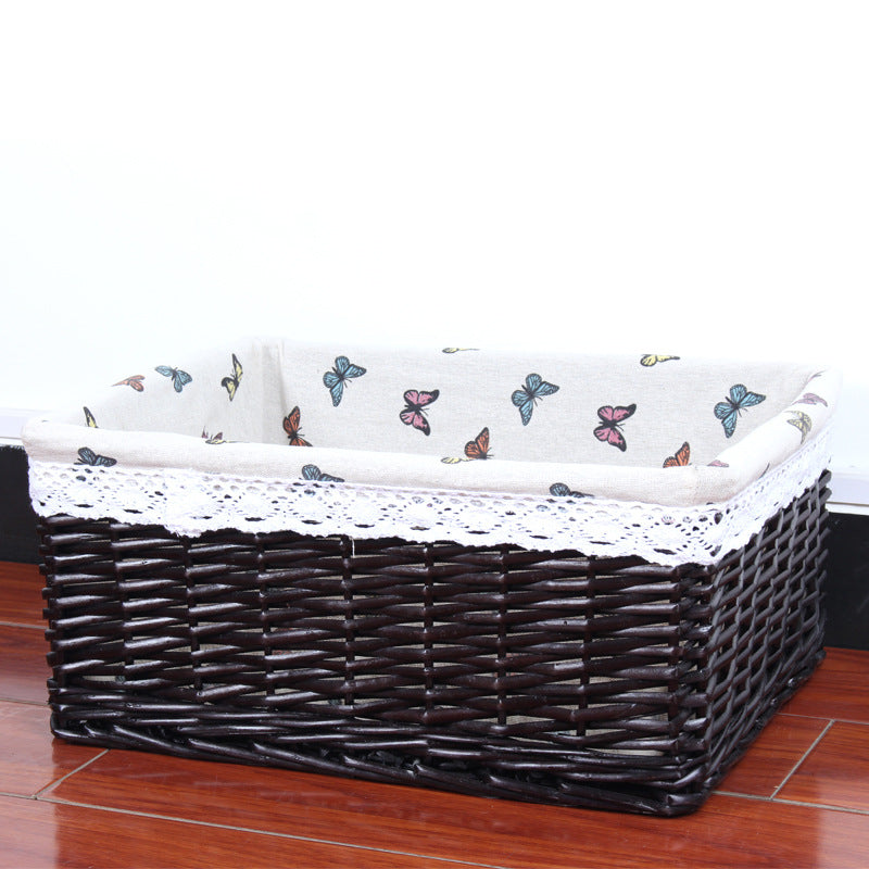 Wicker storage basket rattan storage basket kitchen finishing l household goods snacks miscellaneous goods dirty clothes basket manufacturers wholesale