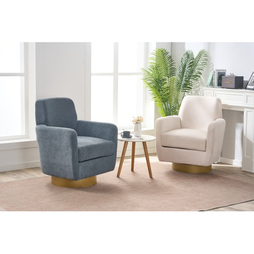360 Degree Rotation Armchair Cotton Linen Skin Friendly Fabric Ergonomic Design Living Room Chair Bedroom Chair Living Room Chair Suitable For Indoor Home