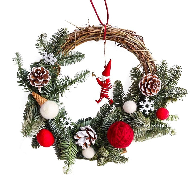 Christmas Bracelet Garland Wreath Rattan Window Site Layout