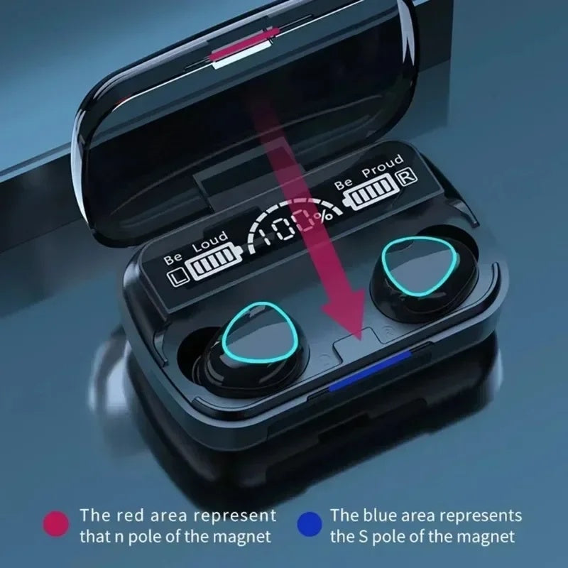 New Product Private Model Wireless Bluetooth Earphones TWS Large Screen Intelligent Digital Display In Ear Breathing Light