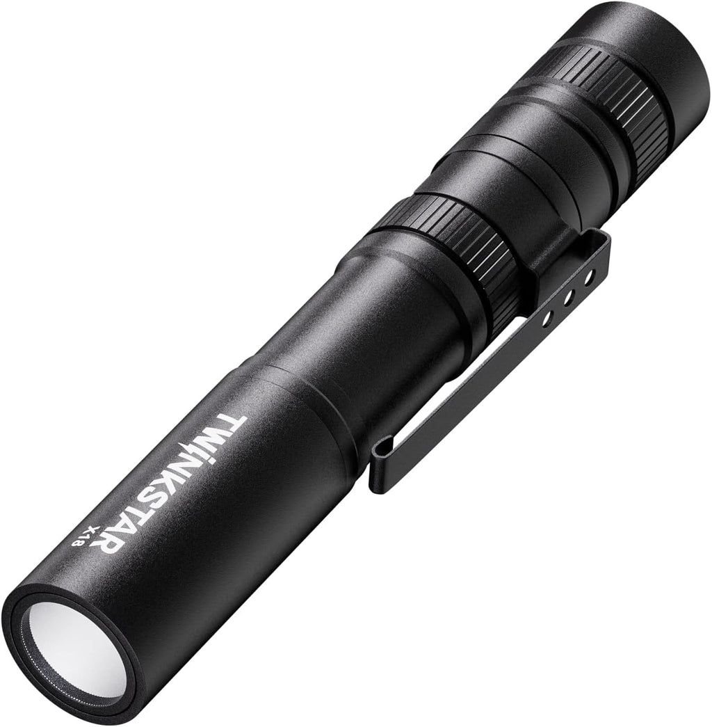 Mini LED Flashlight Super Bright Portable with Clip 5 Modes Camping Hiking