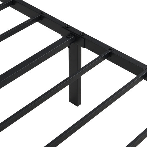 Metal Bed, Iron Bed, 3ft Single Bed 90x190cm, With Multi Color LED Strip Lights And Charging Port 2 A Type And 1 C Type, With Storage Space, Black  Wood Color