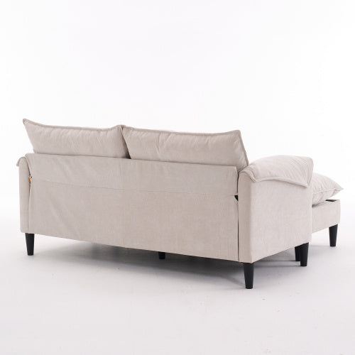 Convertible Combination Sofa Sofa UShaped Sofa With Footstools With Storage Gray Sofa For Living Room, Living Room Bedroom Office Small Space 2 Seater Combination Sofa