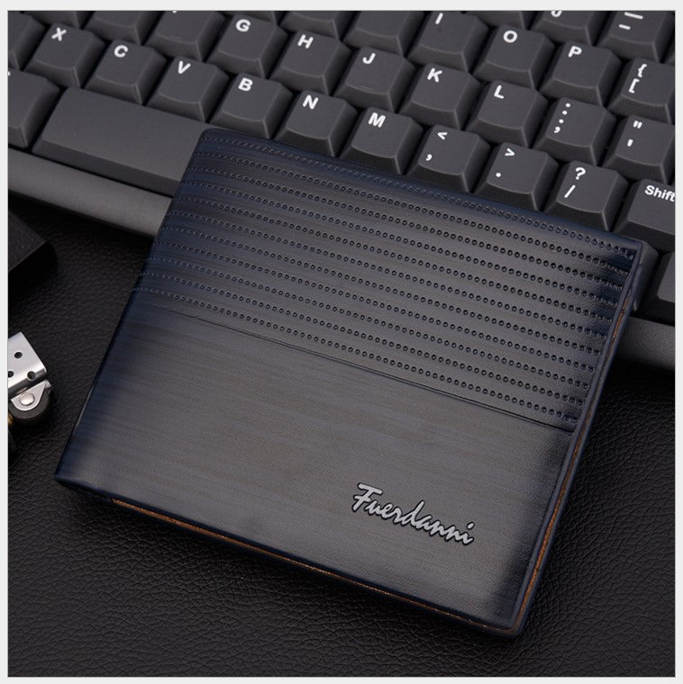 017 new men's short wallet embossed multi-card fashion wallet card package wallet factory spot wholesale