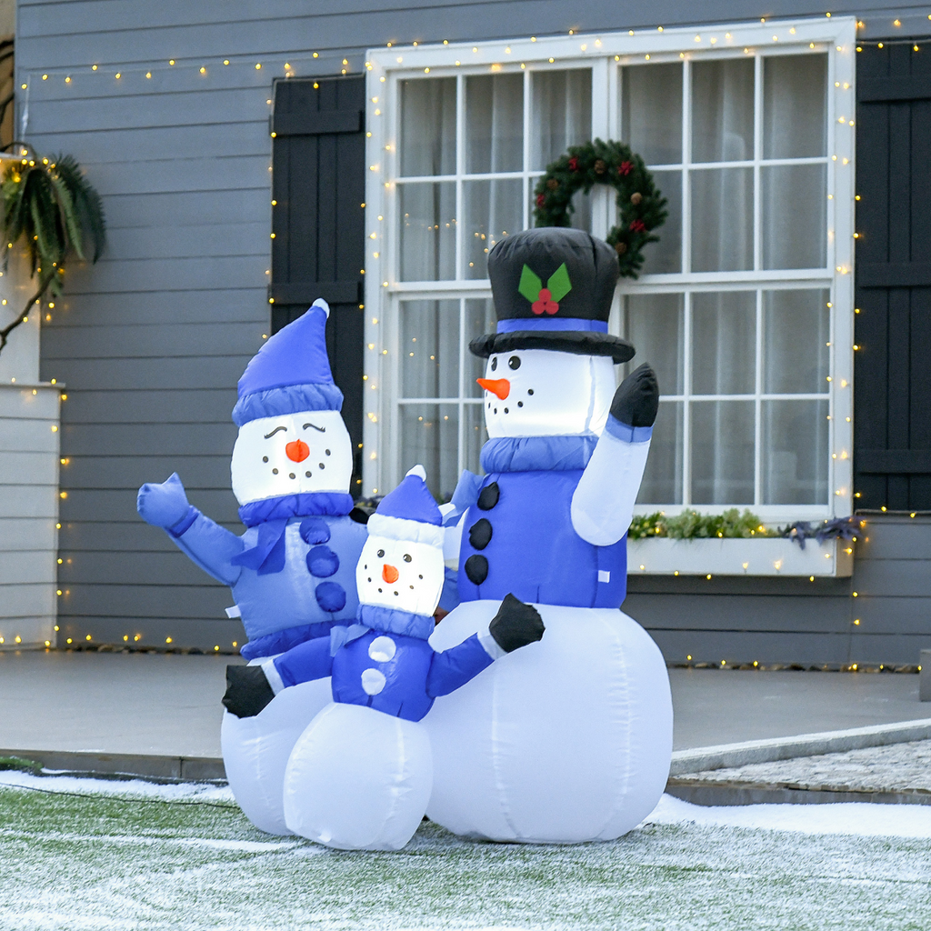 4ft Inflatable Christmas Snowmen Family Xmas LED Outdoor Indoor s Yard
