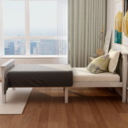 Single Bed White 3ft Solid Pine Wooden Bed Frame For Adults, Kids 190 X 90 Cm 3FT