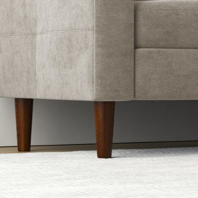 Convertible Combination Sofa Sofa L Shaped Sofa With Footstools With Storage, Beige Sofa For Living Room, Living Room Bedroom Office Small Space 3 Seater Combination Sofa