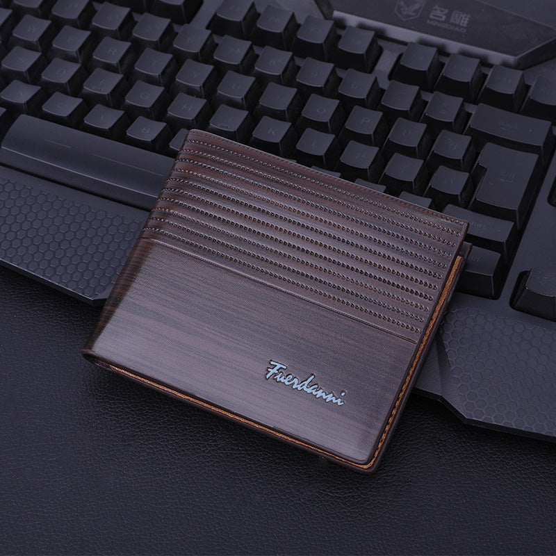 017 new men's short wallet embossed multi-card fashion wallet card package wallet factory spot wholesale