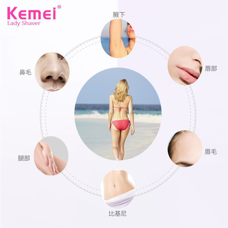 Kemei KM-6637 electric nose hair trimmer eyebrow shaver four-in-one new generation hair