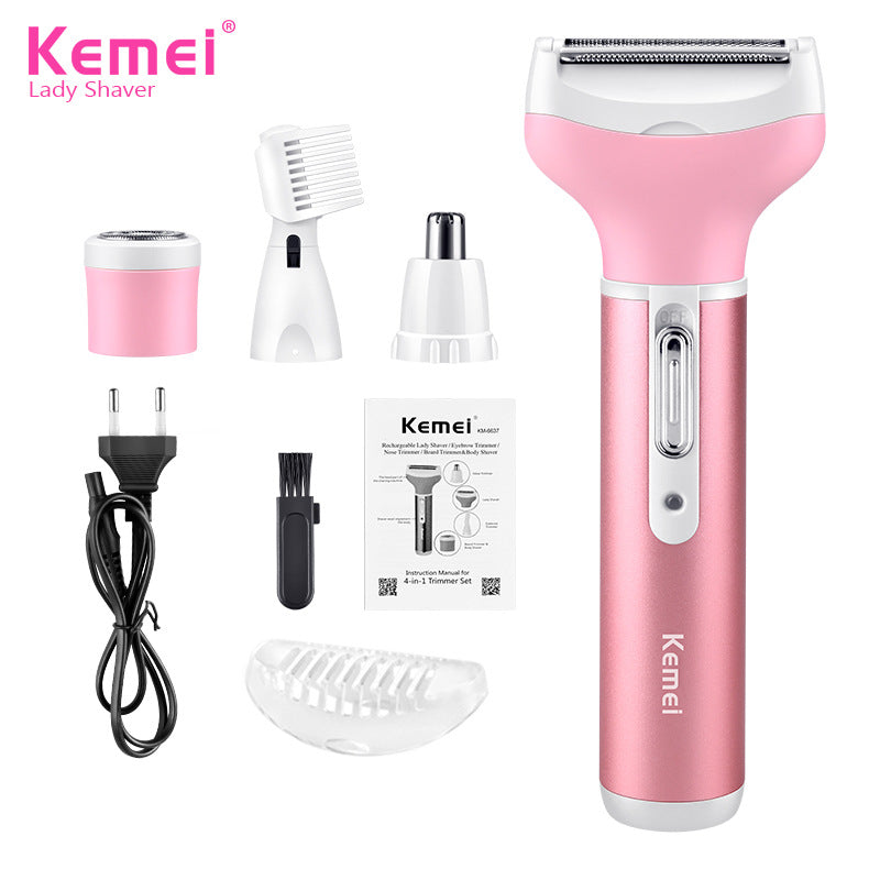 Kemei KM-6637 electric nose hair trimmer eyebrow shaver four-in-one new generation hair