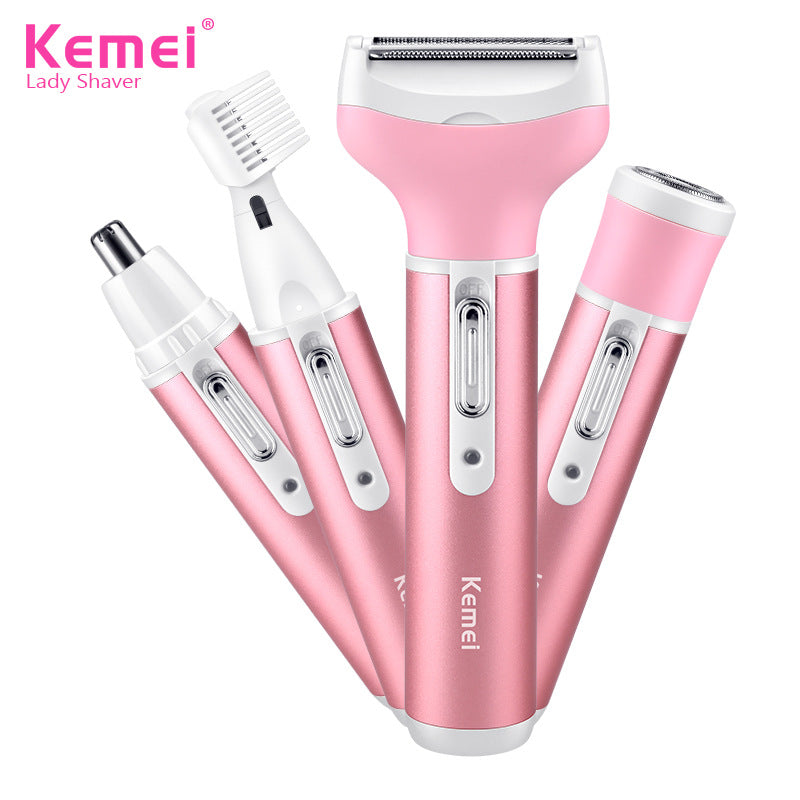 Kemei KM-6637 electric nose hair trimmer eyebrow shaver four-in-one new generation hair