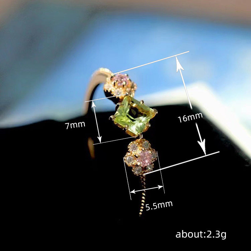 Sweet Ring Temperament Entry Lux Exquisite Design Ring Flower Female Ring