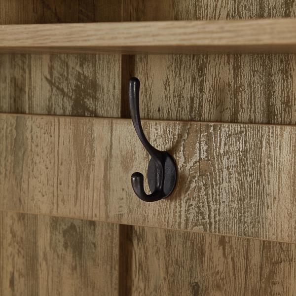 2 Storage Racks, 4 Storage Cabinets With 4 Clothes Hooks And 1 Sponge Pad, Multiple Wardrobe Storage Racks For Bedroom And Porch, Coat Rack, Shoe Cabinet, Light Color