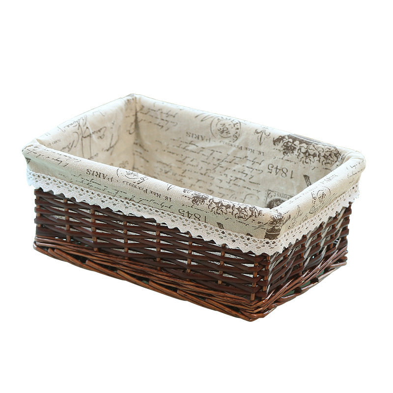 Wicker storage basket rattan storage basket kitchen finishing l household goods snacks miscellaneous goods dirty clothes basket manufacturers wholesale