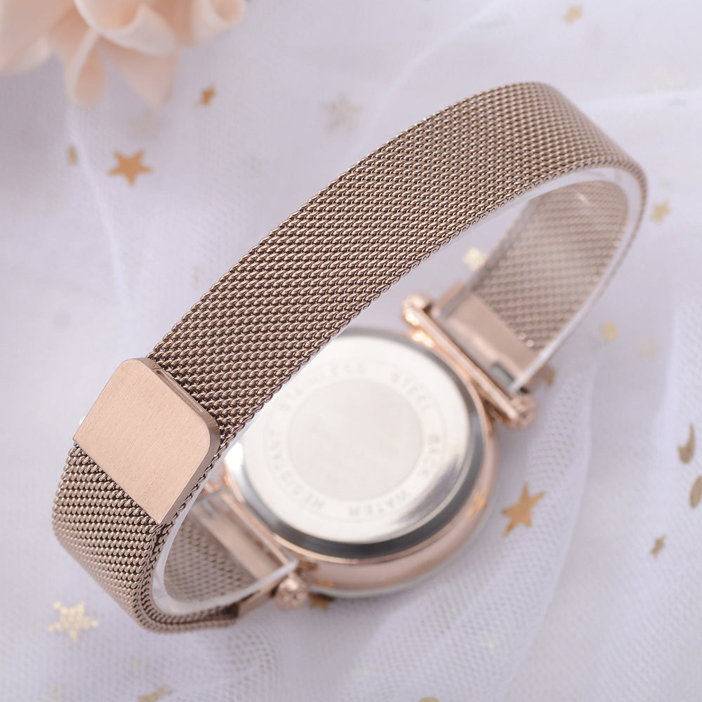 Vibrating sound explosions Spot wholesale ladies star quartz watch lazy watch magnet strap magnet watch