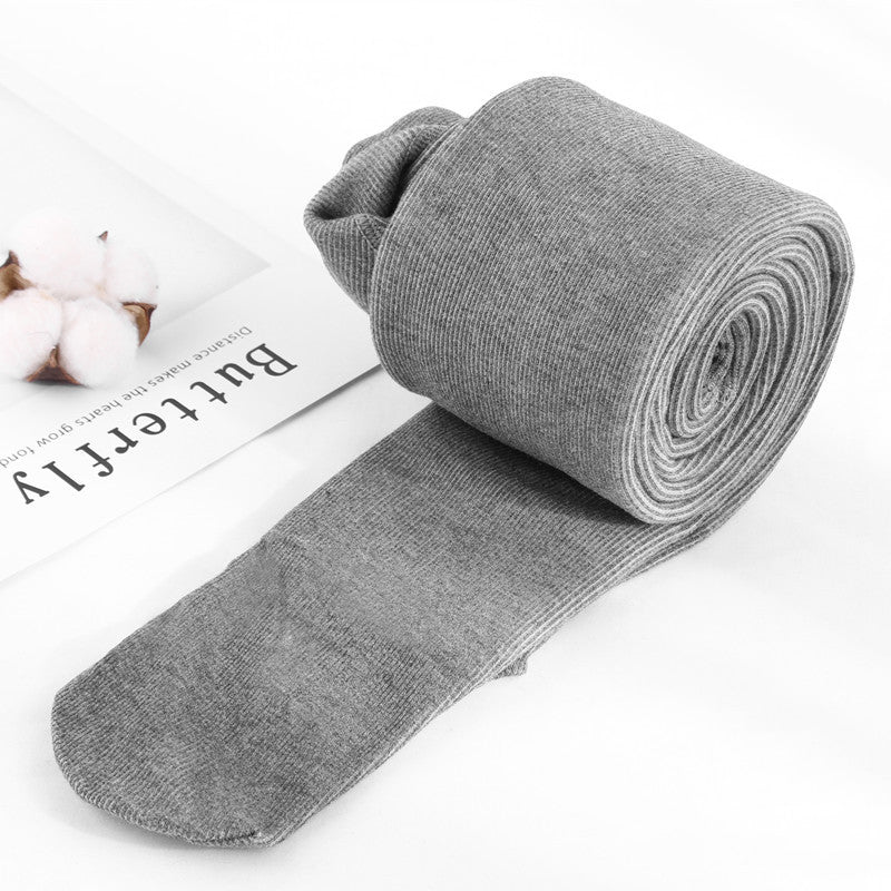 Velvet thickened ribbed cotton vertical striped leggings