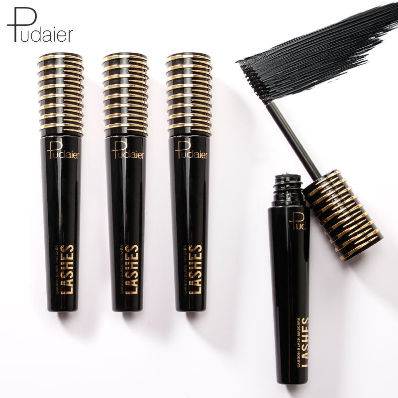 Pudaier Diamond Eye Lash Mascara 4d Fiber Waterproof Rimel Mascara Eyelash Makeup Cosmetic Curling Lengthening Lashes Black Ink