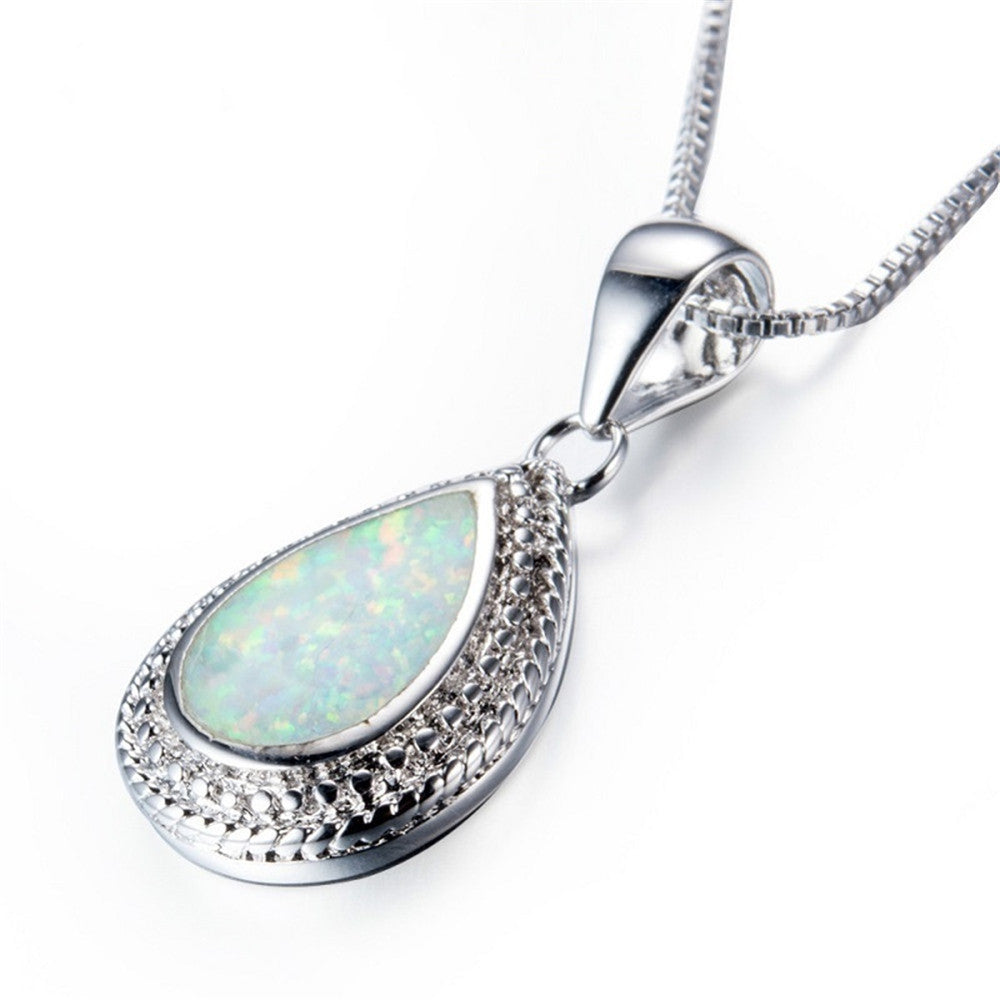 Opal Fashion Rhinestone Zircon Clavicle Chain Female