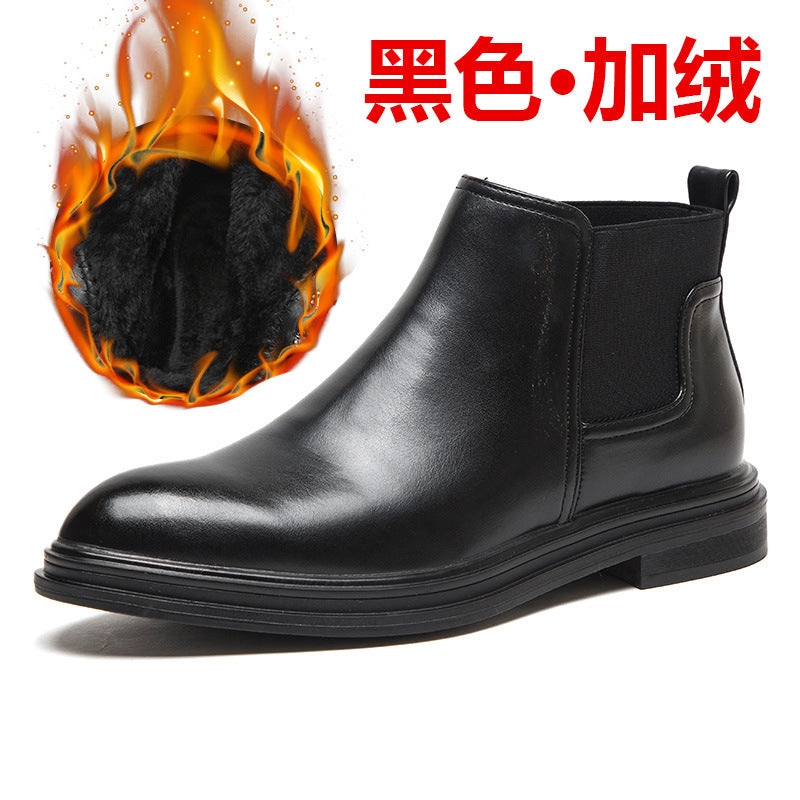 Large size cross-border pointed Chelsea boots British sets of leather boots business men's boots one generation model S08-A