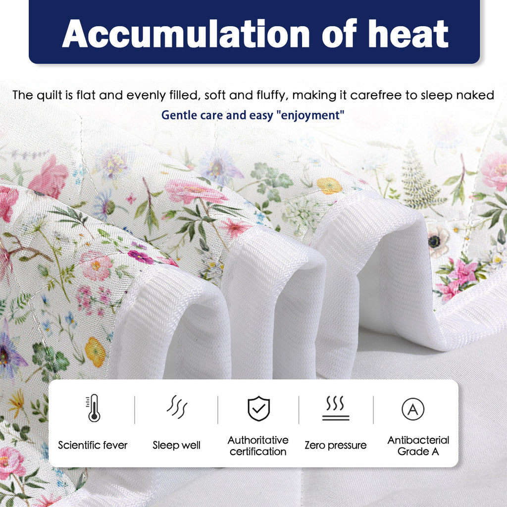 Red Floral Quilt 3 Pieces Microfiber Quilt Sets Lightweight Bedspreads Botanical Coverlets Quilt Bedding Set All Season Quilts Twin Full Queen King Size