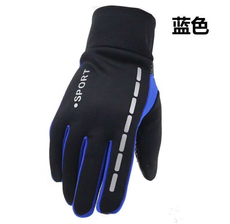 Promotion autumn and winter touch screen gloves cycling men and women fleece outdoor skiing warm waterproof zipper cross-border couple wholesale