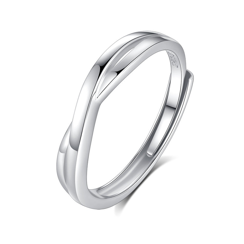 s925 sterling silver couple ring original design light luxury couple ring live ring ring Valentine's Day gift