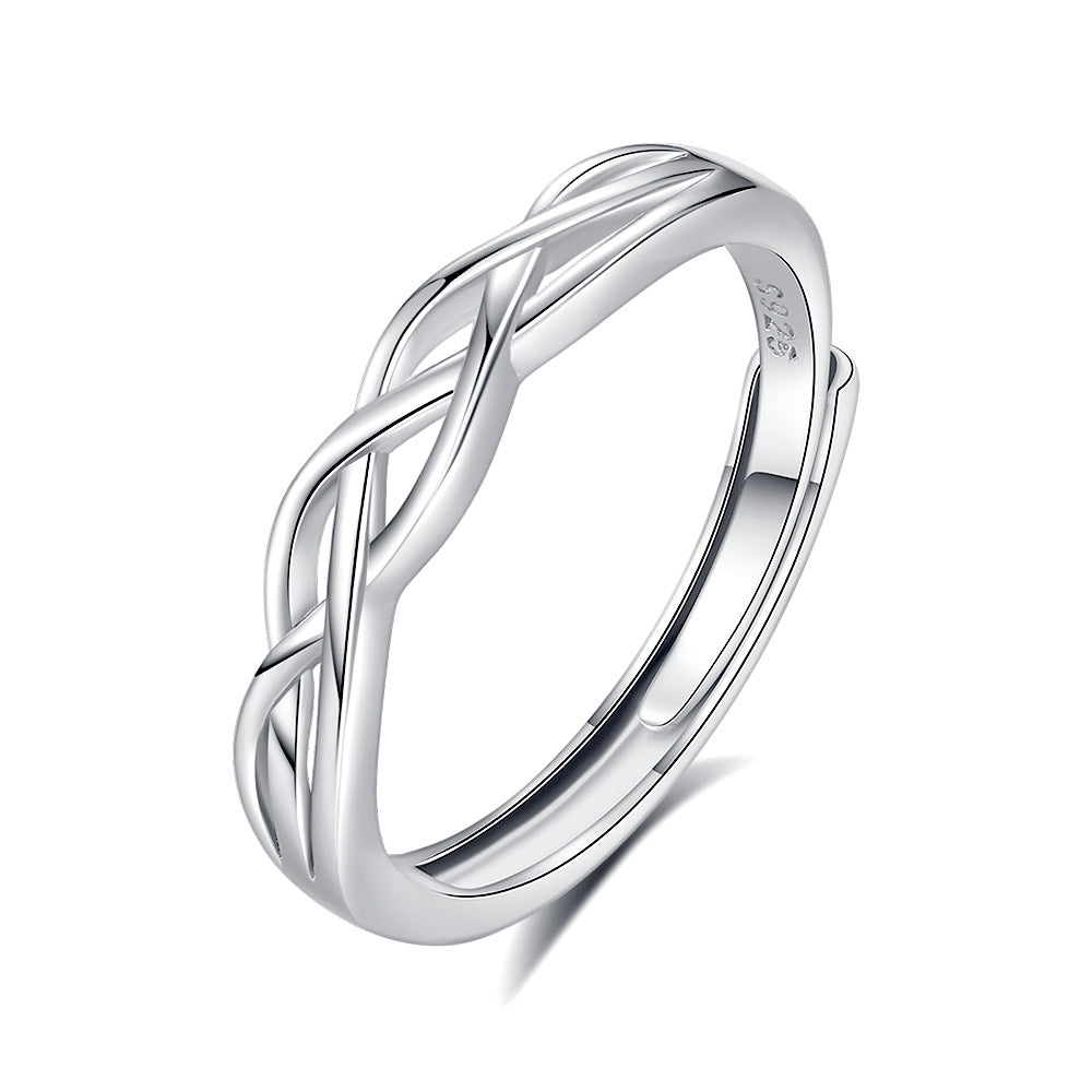 s925 sterling silver couple ring original design light luxury couple ring live ring ring Valentine's Day gift