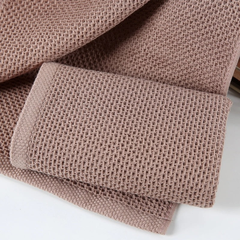 Japanese-style honeycomb towel absorbent face towel household mesh wabi-sabi face towel refreshing breathable cotton towel gift wholesale