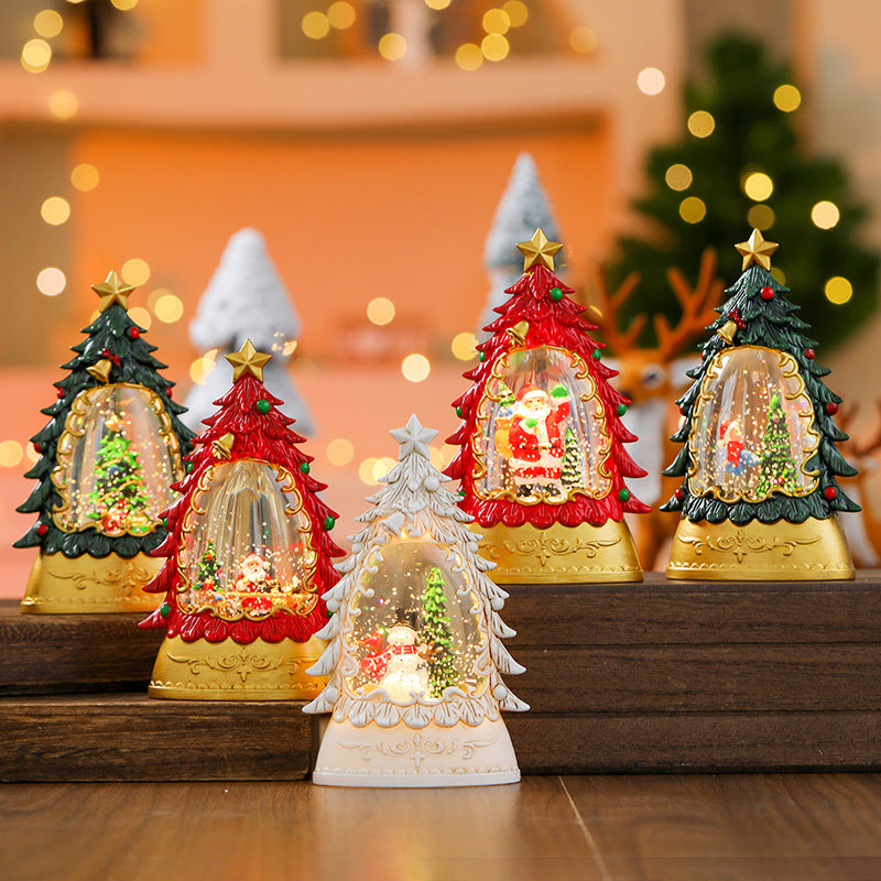 Christmas glowing candle lights creative small wind lights night lights ornaments Christmas children's gifts window decorations