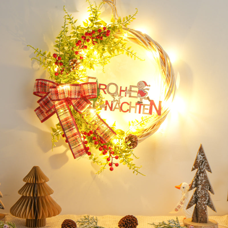 Christmas decorations garland door hanging wreath scene layout Christmas tree circle hanging ornaments door hanging ornaments creative