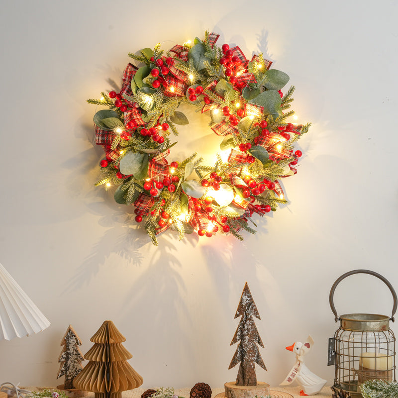 Christmas decorations garland door hanging wreath scene layout Christmas tree circle hanging ornaments door hanging ornaments creative