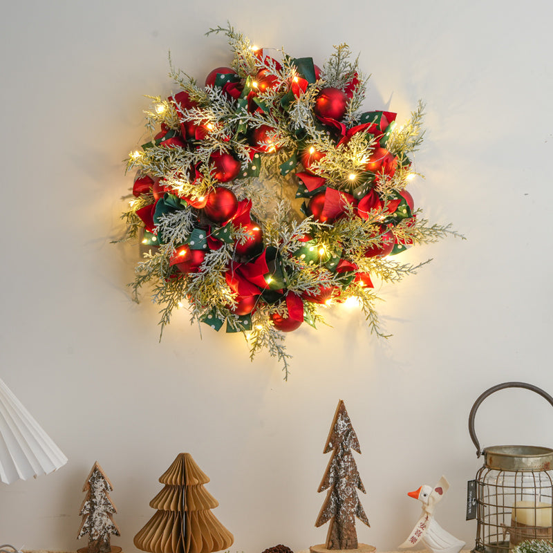 Christmas decorations garland door hanging wreath scene layout Christmas tree circle hanging ornaments door hanging ornaments creative