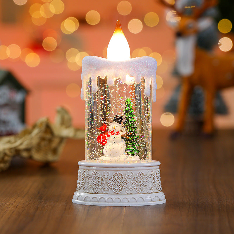Christmas glowing candle lights creative small wind lights night lights ornaments Christmas children's gifts window decorations
