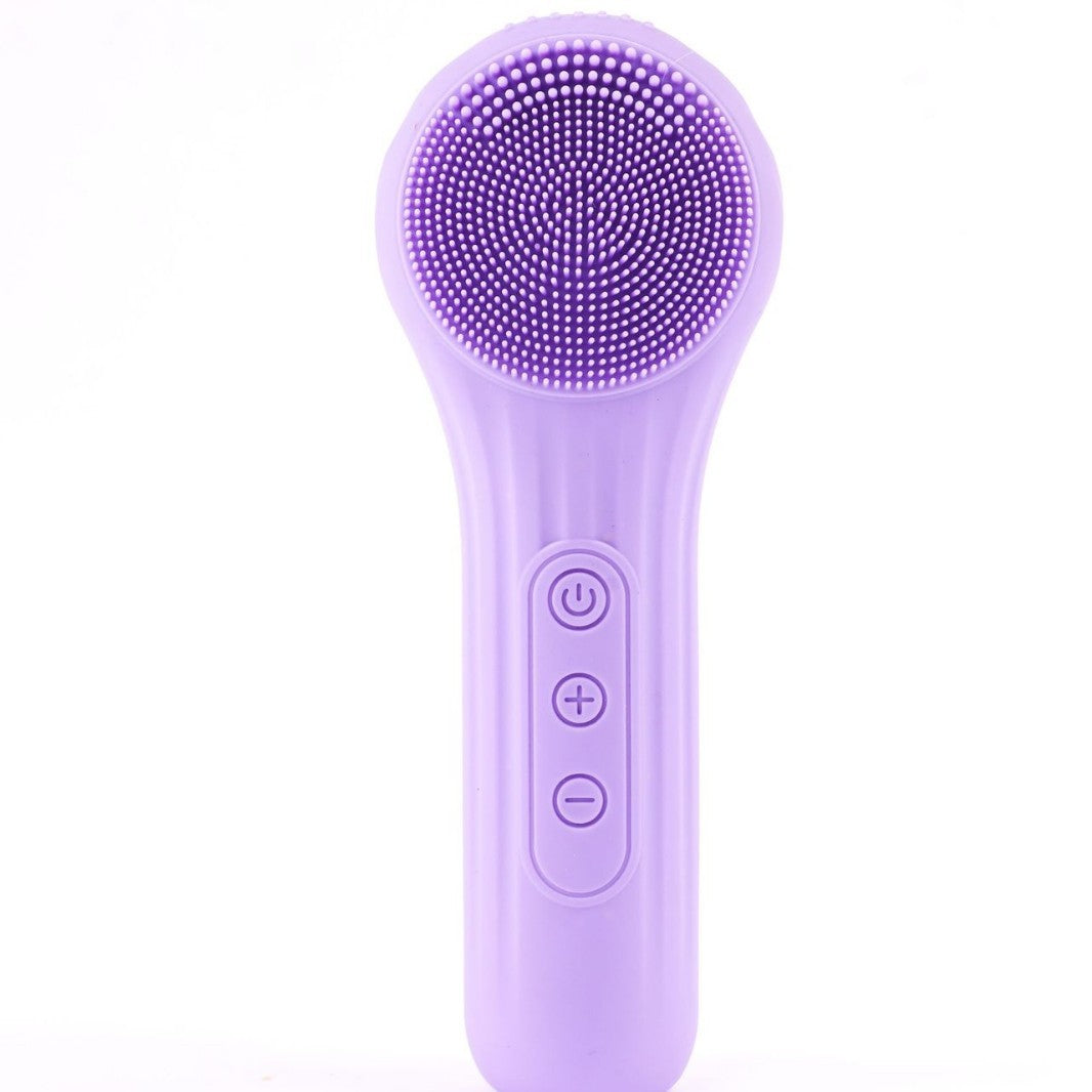 Cross-border new electric face wash beauty massage ultrasonic face pore cleaning brush waterproof silicone cleansing instrument