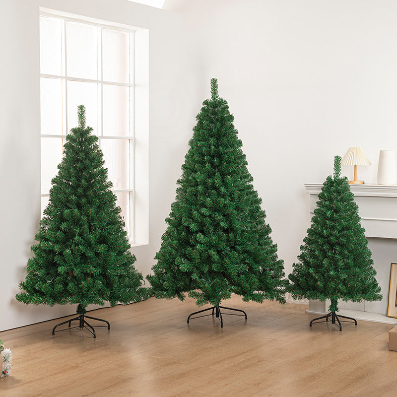 PVC Christmas tree large encrypted green simulation tree 1.5m/1.8m home hotel floor decoration spot
