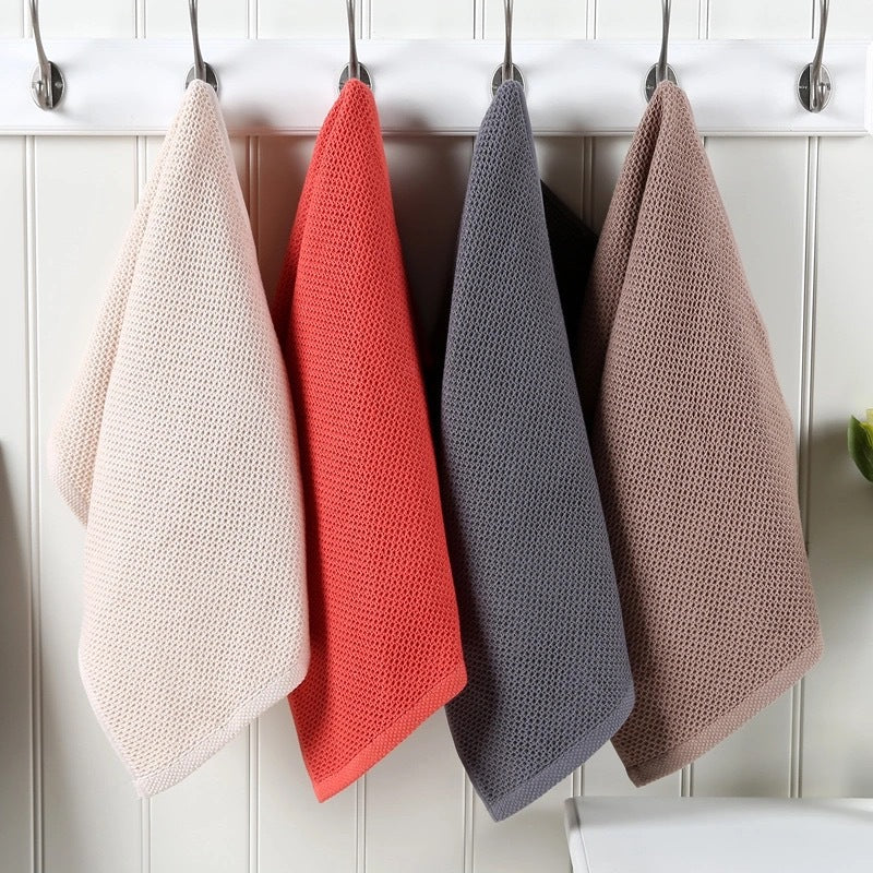 Japanese-style honeycomb towel absorbent face towel household mesh wabi-sabi face towel refreshing breathable cotton towel gift wholesale