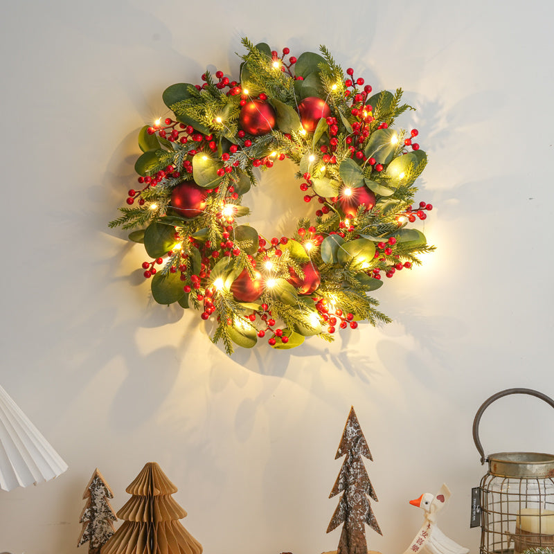 Christmas decorations garland door hanging wreath scene layout Christmas tree circle hanging ornaments door hanging ornaments creative