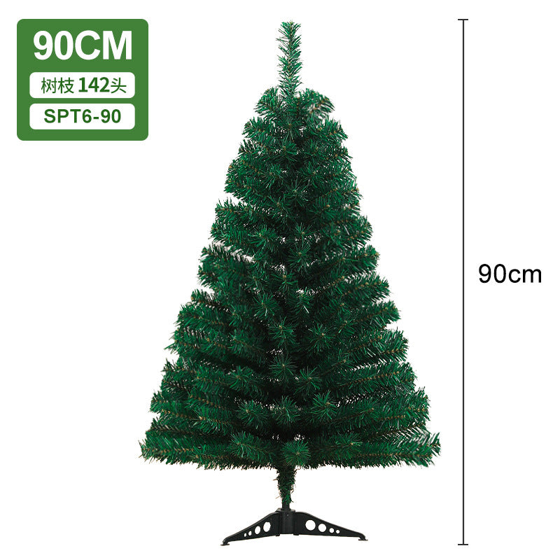 PVC Christmas tree large encrypted green simulation tree 1.5m/1.8m home hotel floor decoration spot