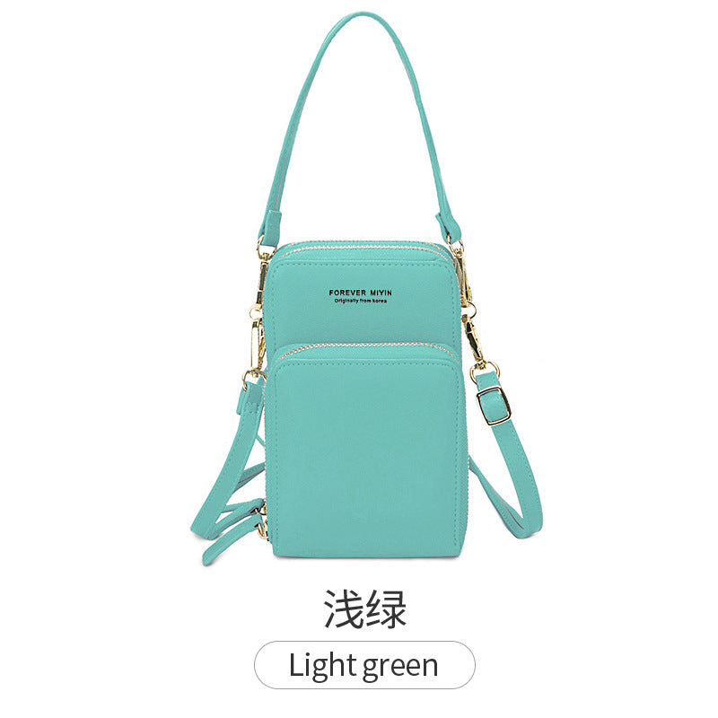 Shoulder bag Guangzhou bag Korean fashion large-capacity diagonal bag solid color multi-function mobile phone bag female Messenger 2019