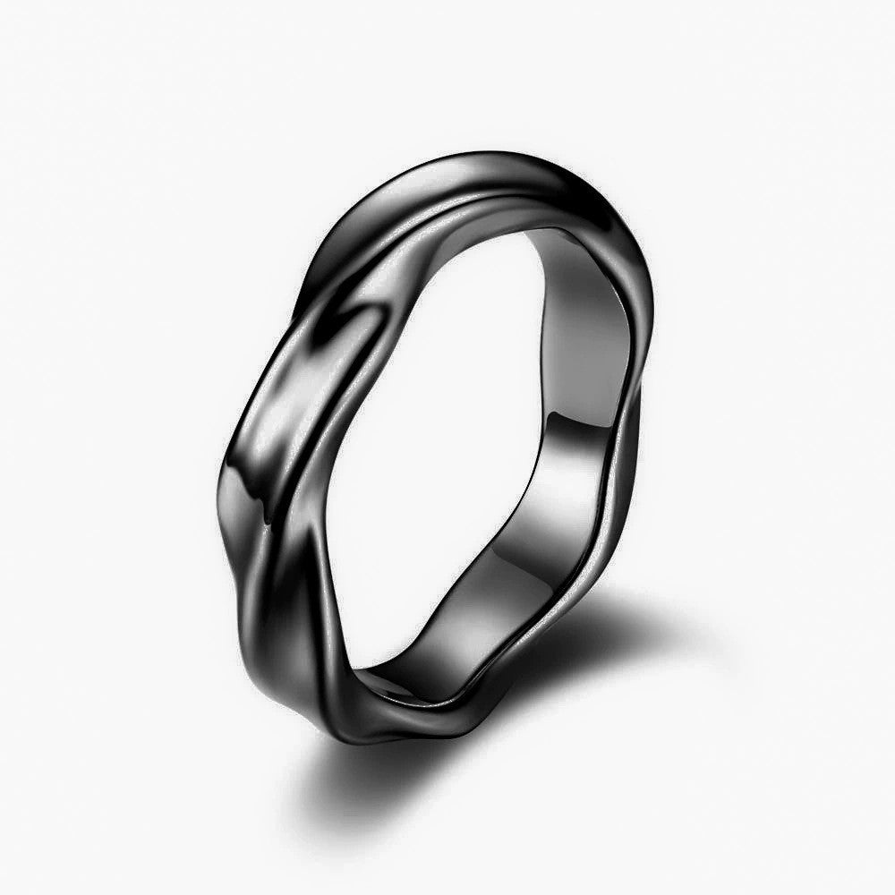 Cold style Mobius ring titanium steel trendy niche couple ring non-fading ring personality jewelry