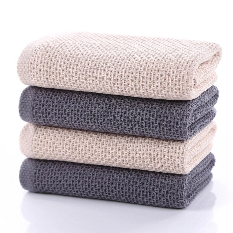 Japanese-style honeycomb towel absorbent face towel household mesh wabi-sabi face towel refreshing breathable cotton towel gift wholesale